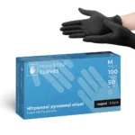 Guantes de nitrilo MicroSTOP sin polvo color negro talla M