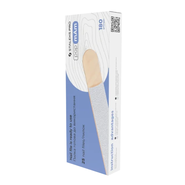 Limas desechables de doble cara con base de madera Staleks papmAm 180 gr. 25 ud.