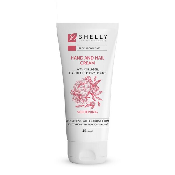 Crema para manos y uñas con colágeno elastina y extracto de peonía SHELLY 45 ml