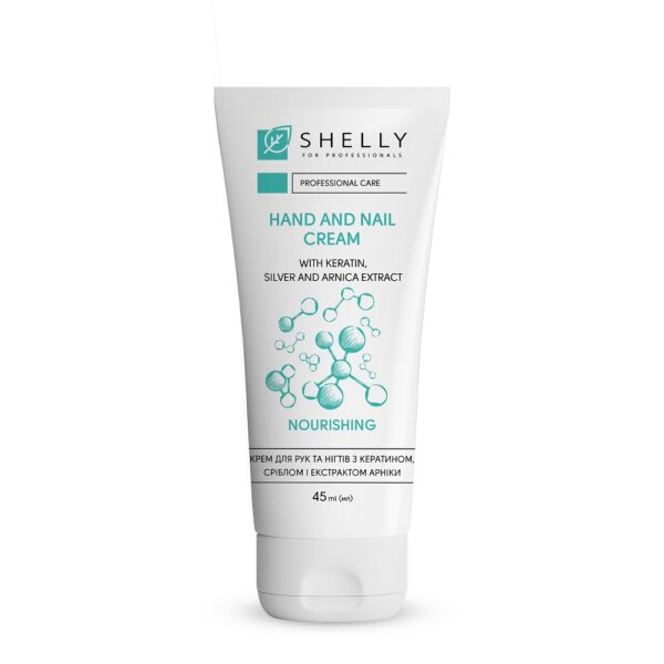 Crema para manos y uñas con queratina plata y extracto de árnica SHELLY 45 ml